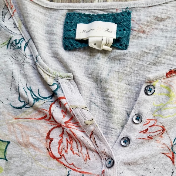 Anthropologie Meadow Rue Peplum LS Top SMALL - Picture 2 of 4